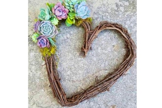 Plant Nite: Succulent Heart Wreath